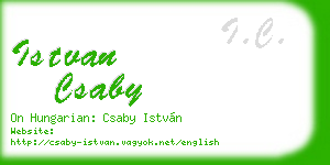 istvan csaby business card