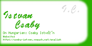 istvan csaby business card